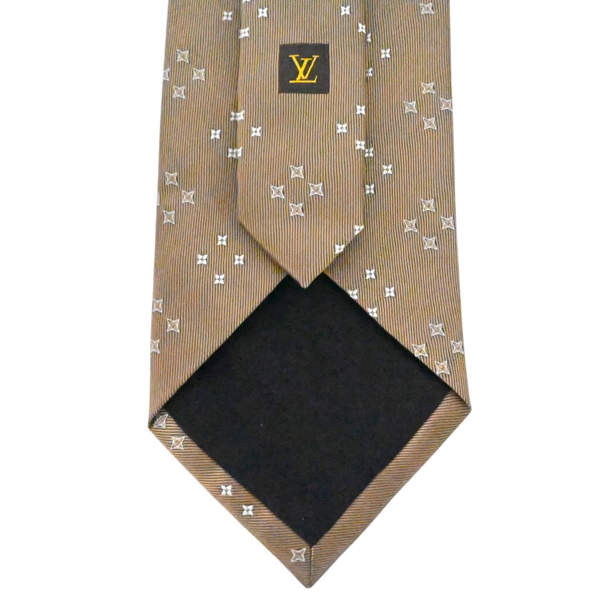 LOUIS VUITTON ルイヴィトン ロゴ総柄 シルク ネクタイ チャ K2603