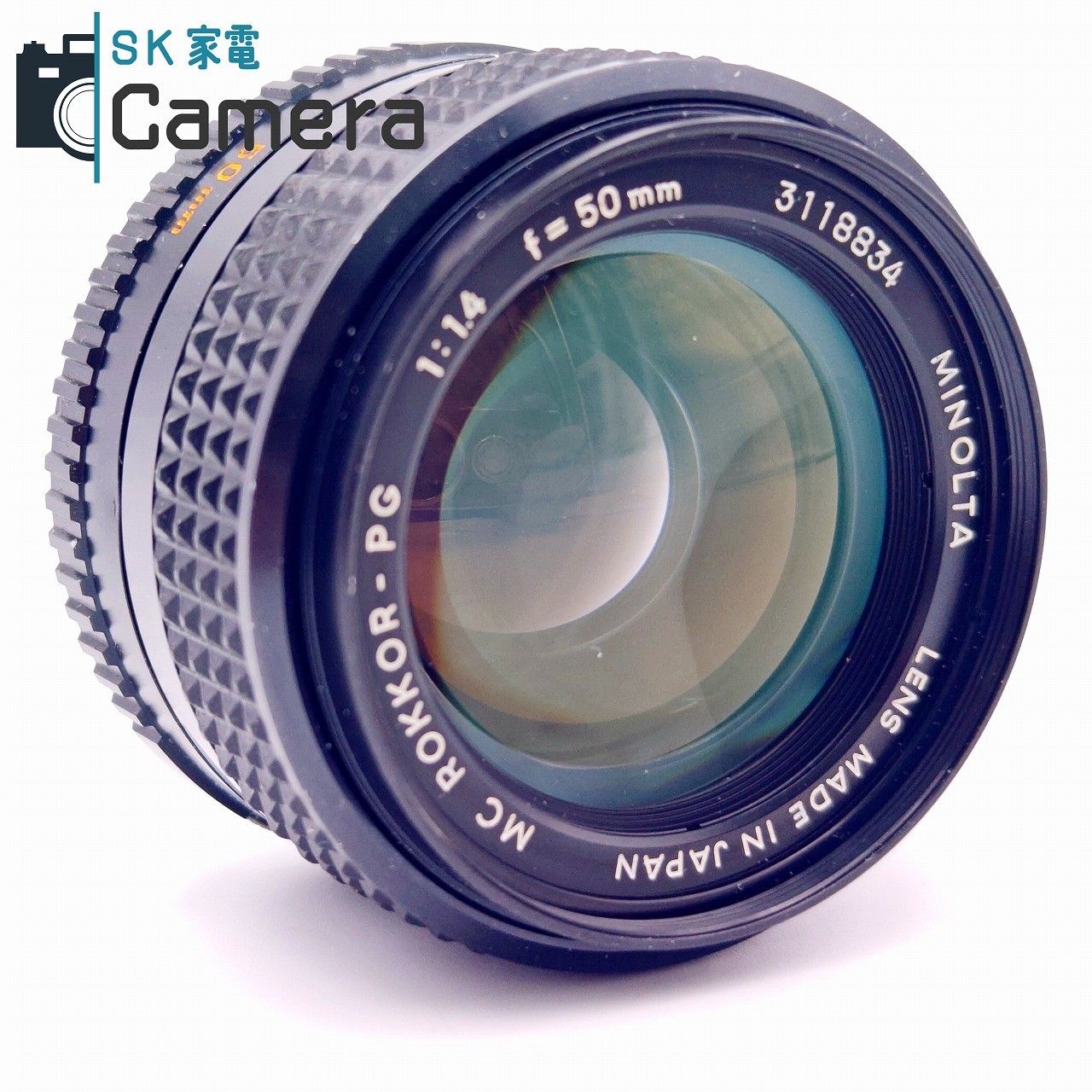 非常に良い」MINOLTA ミノルタ MC-ROKKOR-PG 50mm F1.4(中古品)