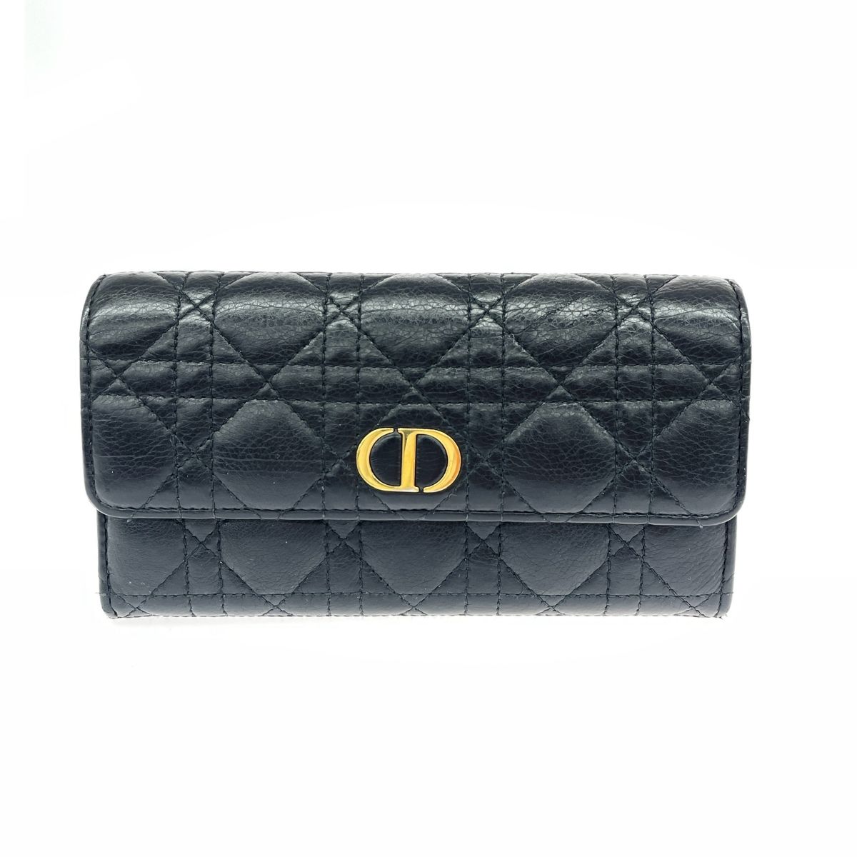 Christian Dior クリスチャンディオール 二つ折り長財布/カナージュ 