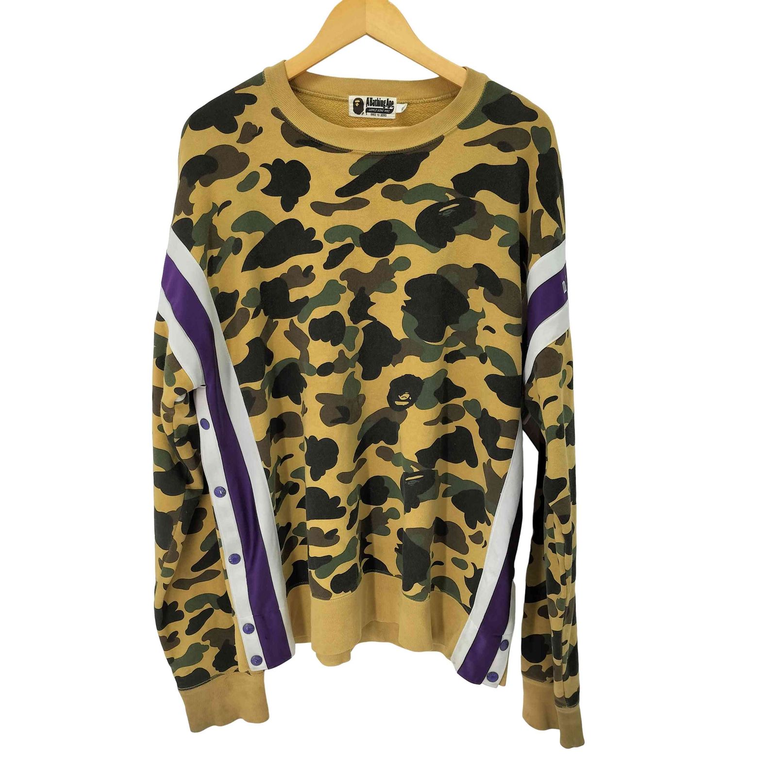 アベイシングエイプ A BATHING APE 1st Camo Side Button Sweatshirt 