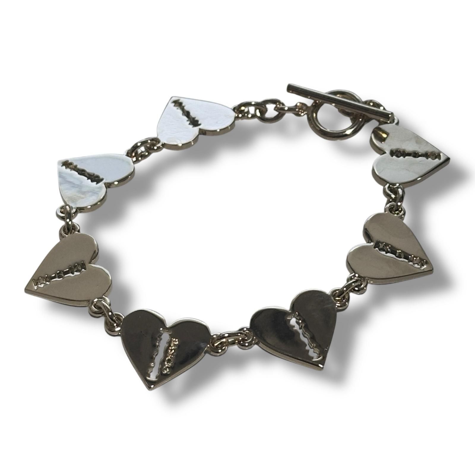 参考上代17600円 未使用 BASICKS Multi Heart Razor Bracelet マルチ