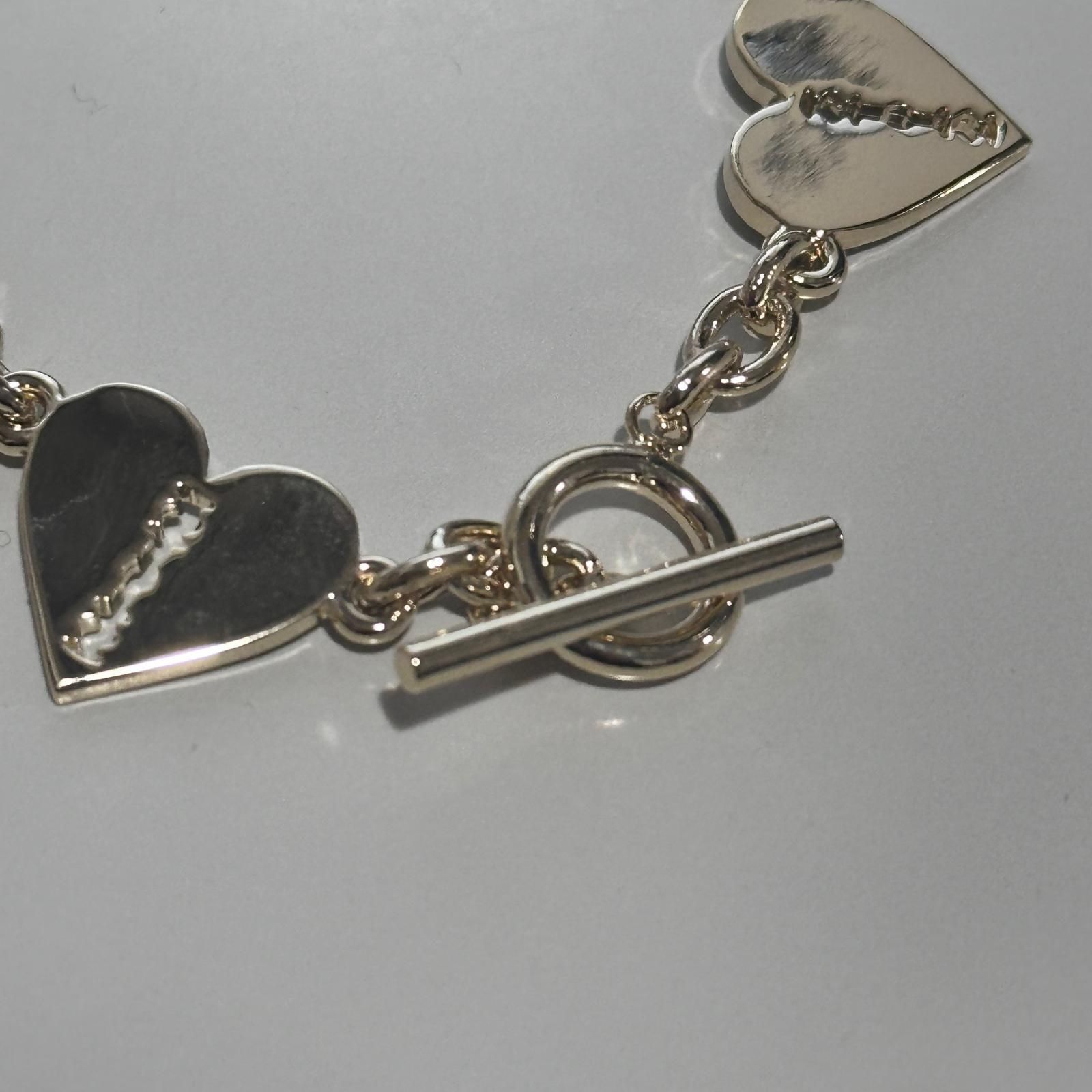 参考上代17600円 未使用 BASICKS Multi Heart Razor Bracelet マルチ 