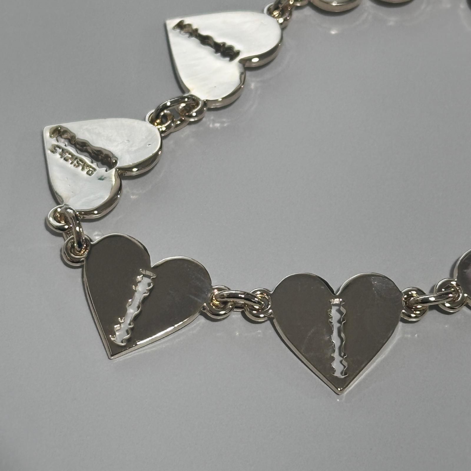 参考上代17600円 未使用 BASICKS Multi Heart Razor Bracelet マルチ 