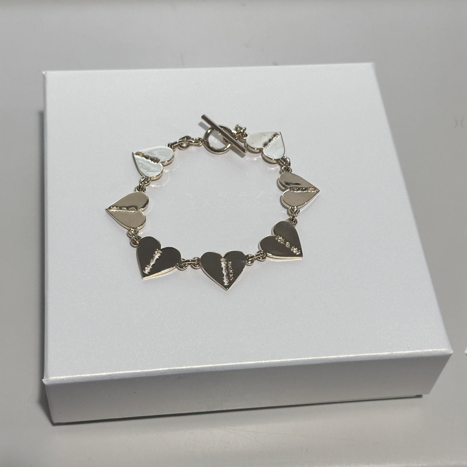 参考上代17600円 未使用 BASICKS Multi Heart Razor Bracelet マルチ 
