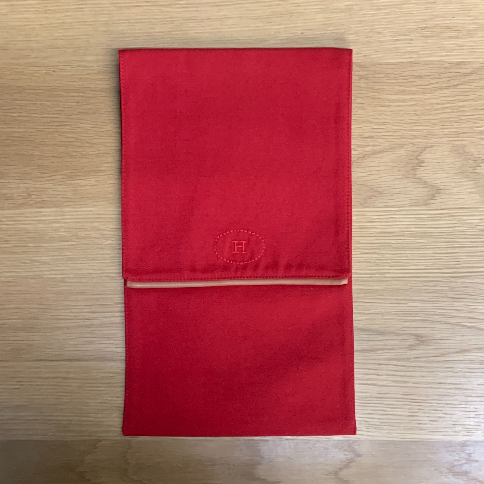 HERMES エルメス トラベルボリードポーチ レッド 22×37.5cm - メルカリ