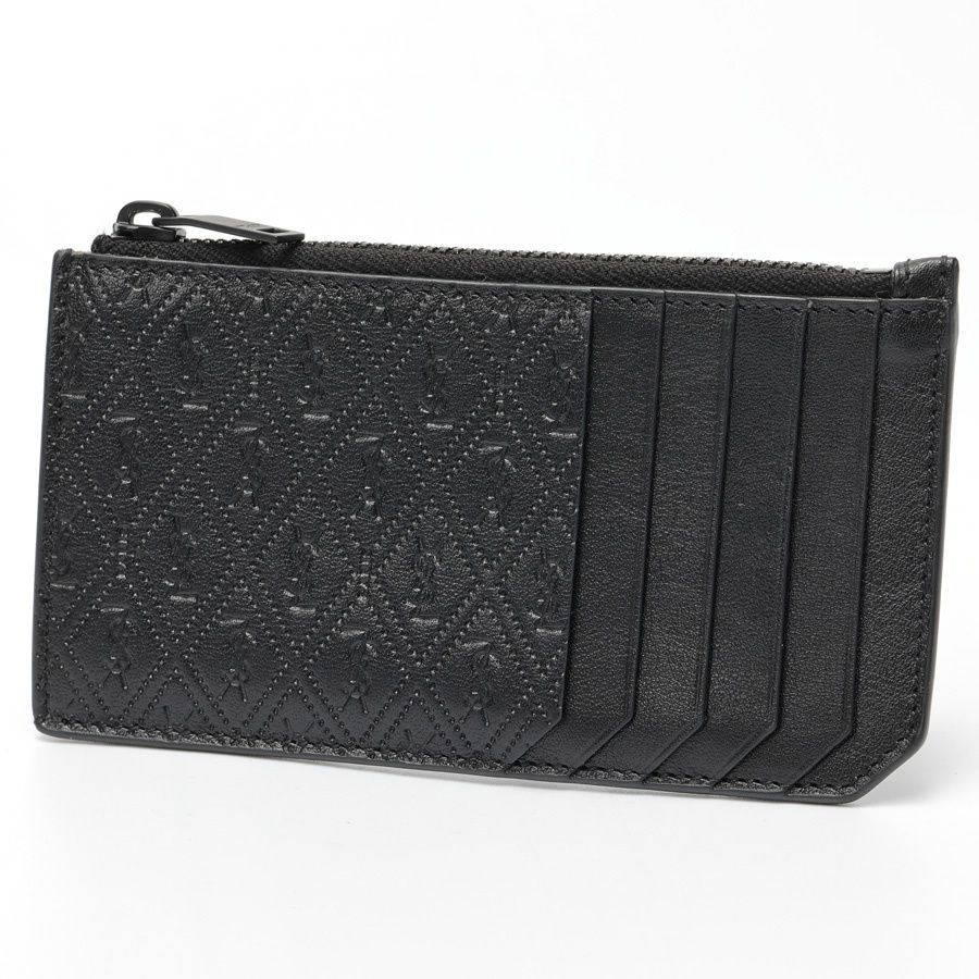 サンローラン / SAINT LAURENT　ジップ カードホルダー / カードケース　647149　レザー　ブラック 【中古】 サンローラン / SAINT LAURENT ジップ カードホルダー / カードケース