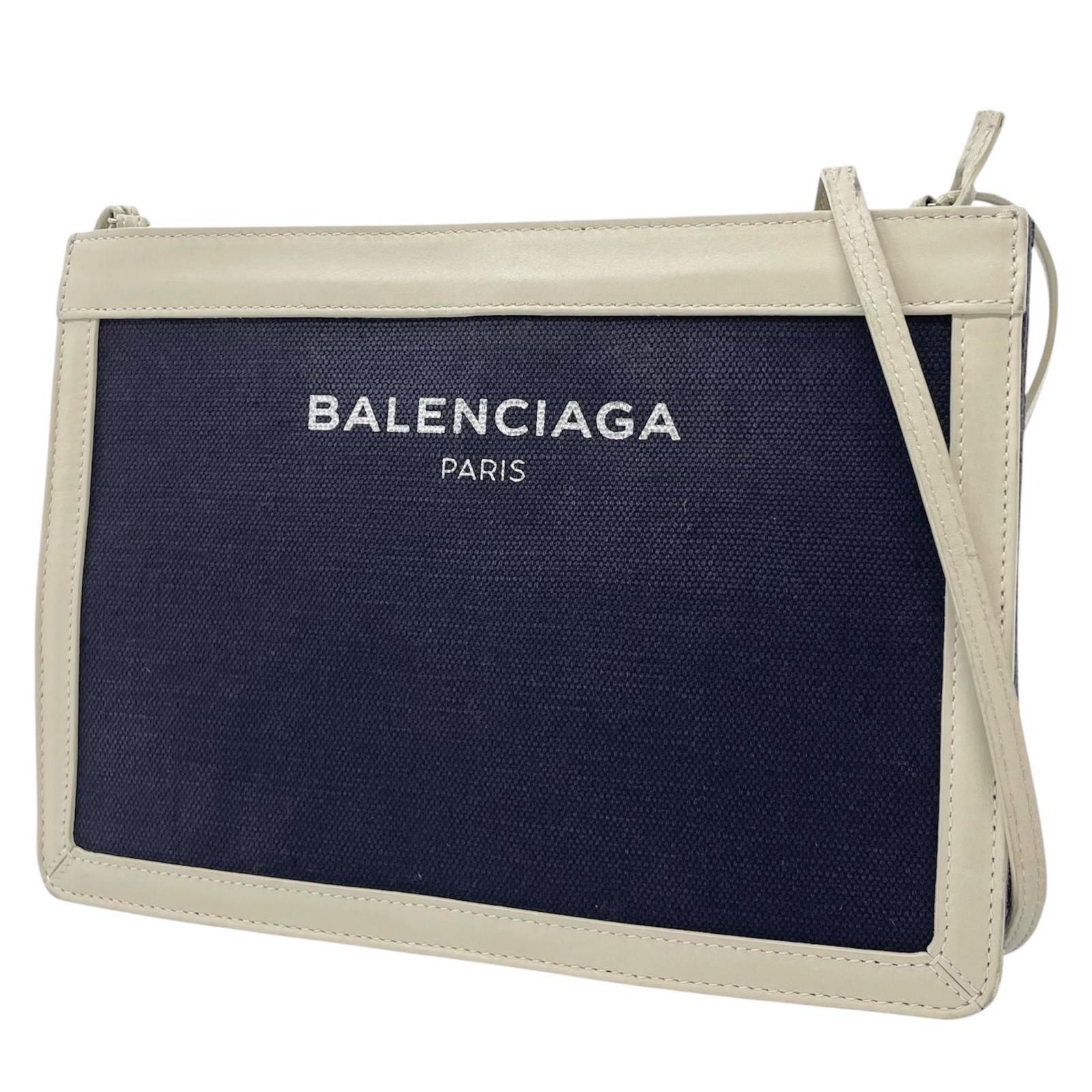 【中古】BALENCIAGA | バレンシアガ ショルダーバッグ 339937 ネイビー×ホワイト【尾張小牧店】 中古】BALENCIAGA | バレンシアガ ショルダーバッグ 339937 ネイビー