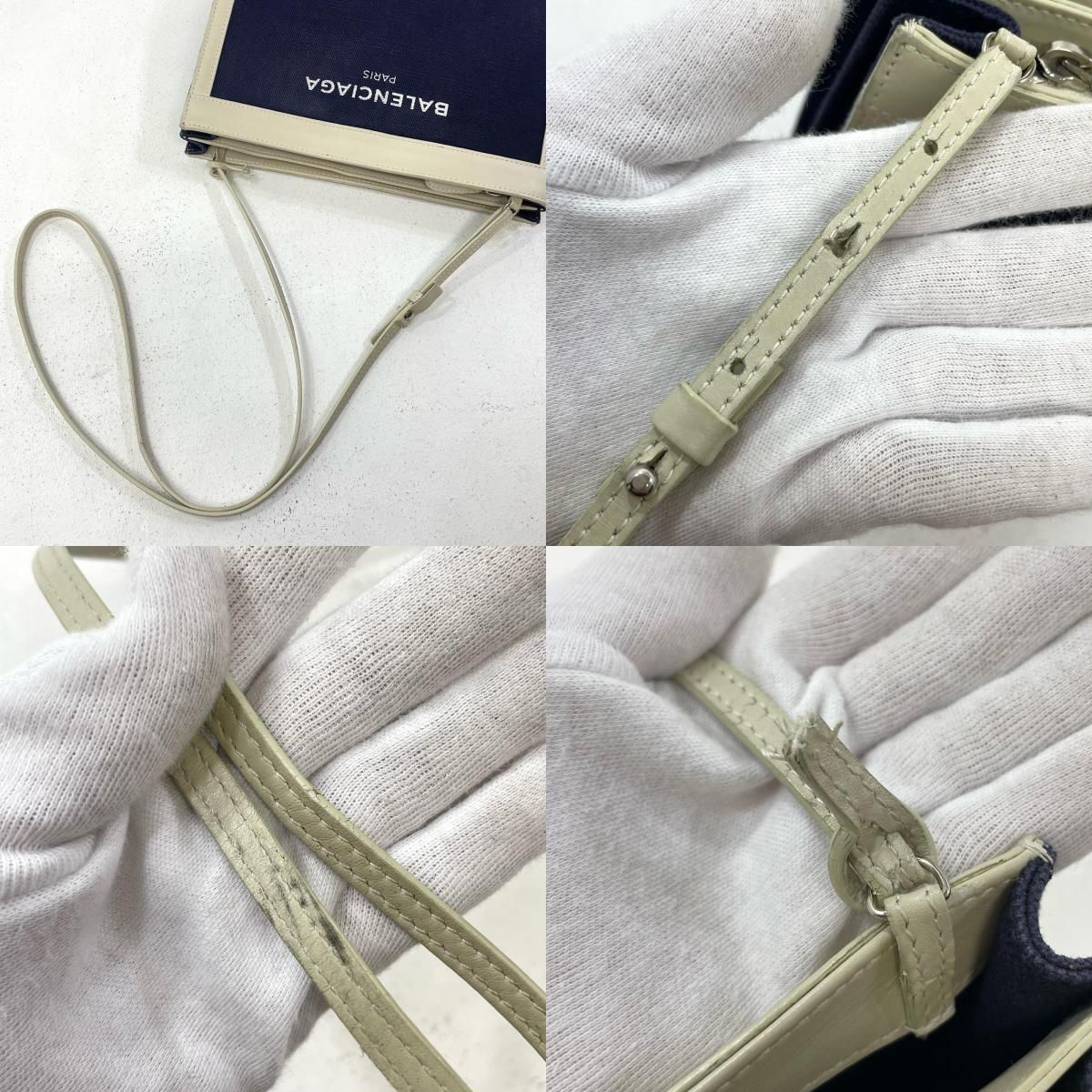 【中古】BALENCIAGA | バレンシアガ ショルダーバッグ 339937 ネイビー×ホワイト【尾張小牧店】 中古】BALENCIAGA | バレンシアガ ショルダーバッグ 339937 ネイビー