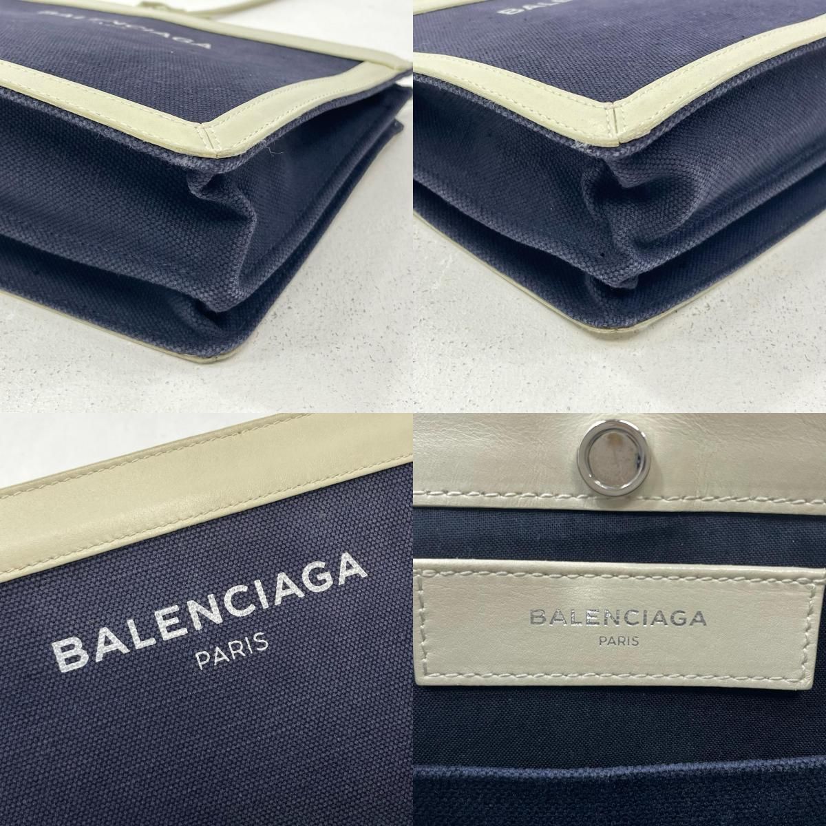 【中古】BALENCIAGA | バレンシアガ ショルダーバッグ 339937 ネイビー×ホワイト【尾張小牧店】 中古】BALENCIAGA | バレンシアガ ショルダーバッグ 339937 ネイビー