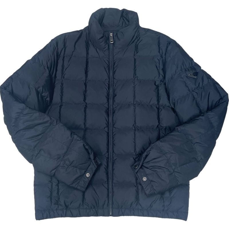 PRADA プラダ ダウンジャケット RN98339-CA34767 ネイビー サイズ46【中古】12602K217 PRADA プラダ ダウンジャケット RN98339-CA34767 ネイビー サイズ46