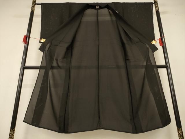 平和屋着物＊夏物 男性 黒紋付 絽 正絹 逸品 AABG9231jd - メルカリ