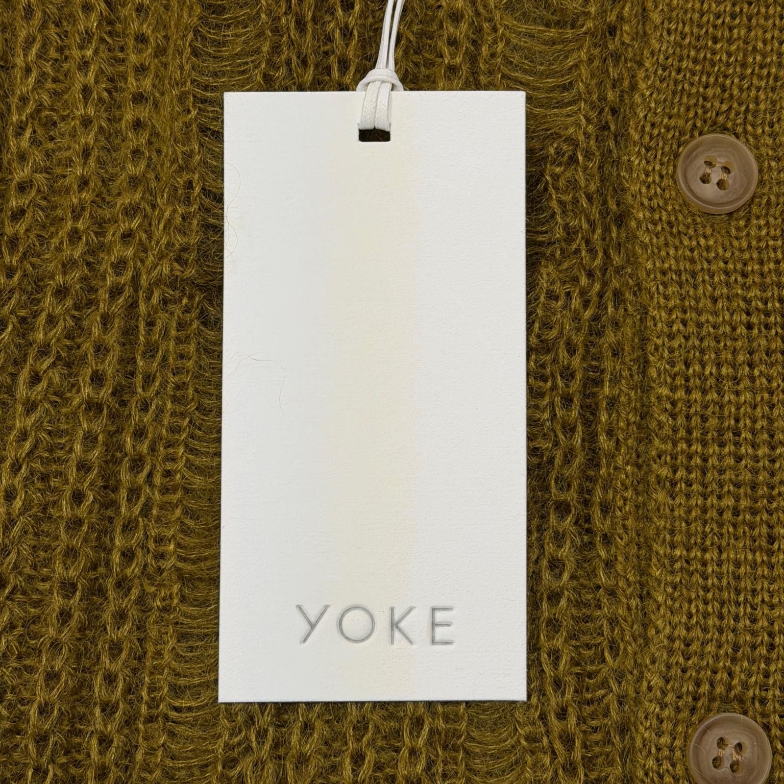 参考上代46200円 未使用 YOKE 25SS SILK MOHAIR BUTTONED CARDIGAN