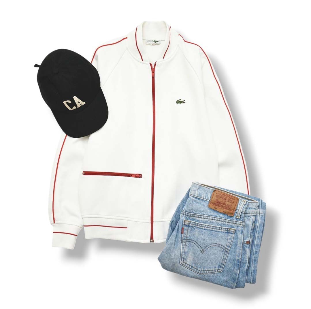 90s ヴィンテージ シュミーズ ラコステ CHEMISE LACOSTE トラック 