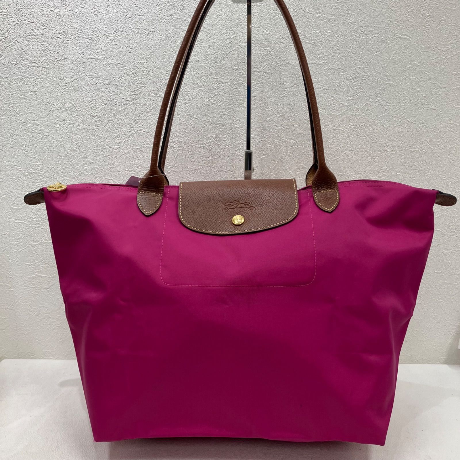 1364 LONGCHAMP ロンシャン トートバッグ ルプリアージュ ピンク系 