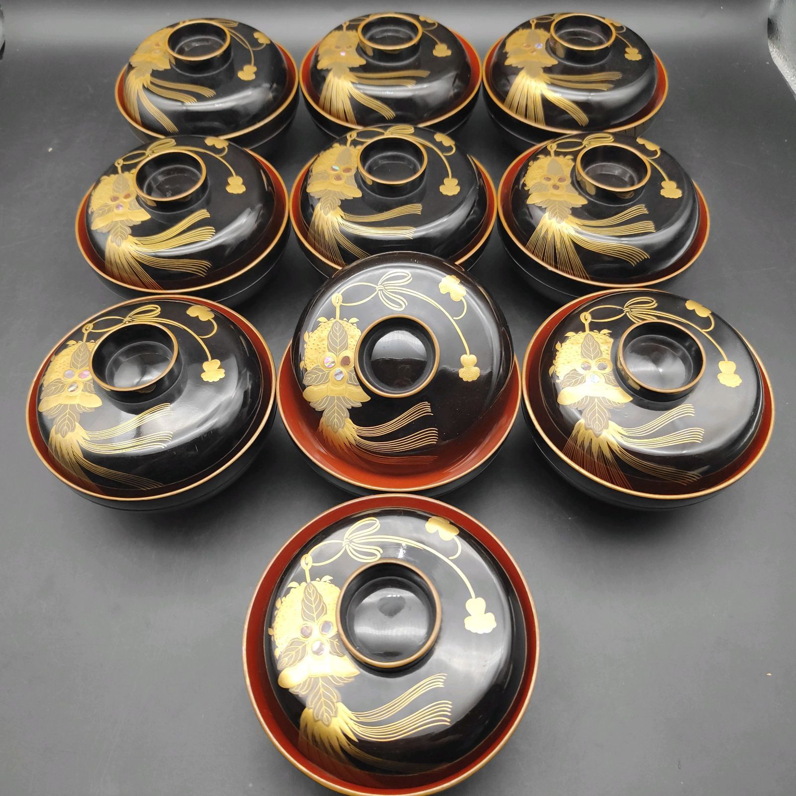 漆器 蒔絵 菓子椀2客 明治時代アンティーク 骨董 漆器 蒔絵 菓子椀2客