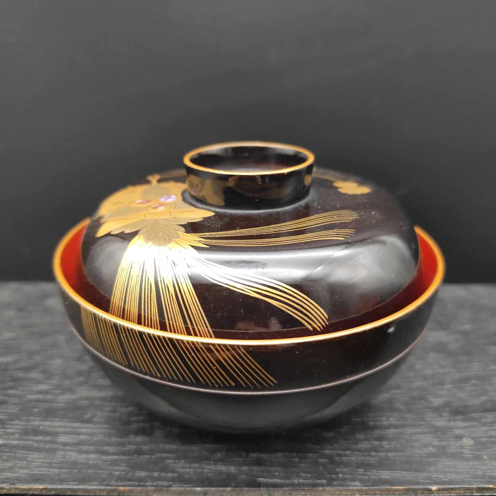 漆器 蒔絵 菓子椀2客 明治時代アンティーク 骨董 漆器 蒔絵 菓子椀2客