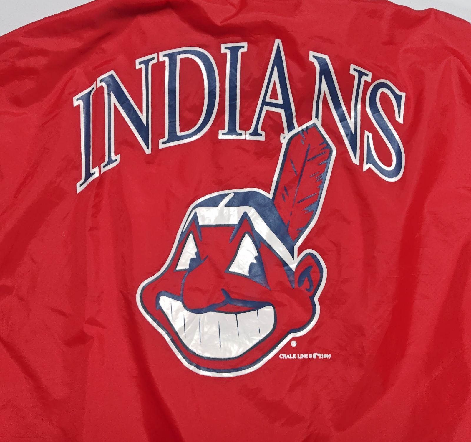 チョークライン ナイロンジャケット MLB クリーブランドインディアンス 90s CHALK LINE チョークライン Cleveland Indians クリーブランド
