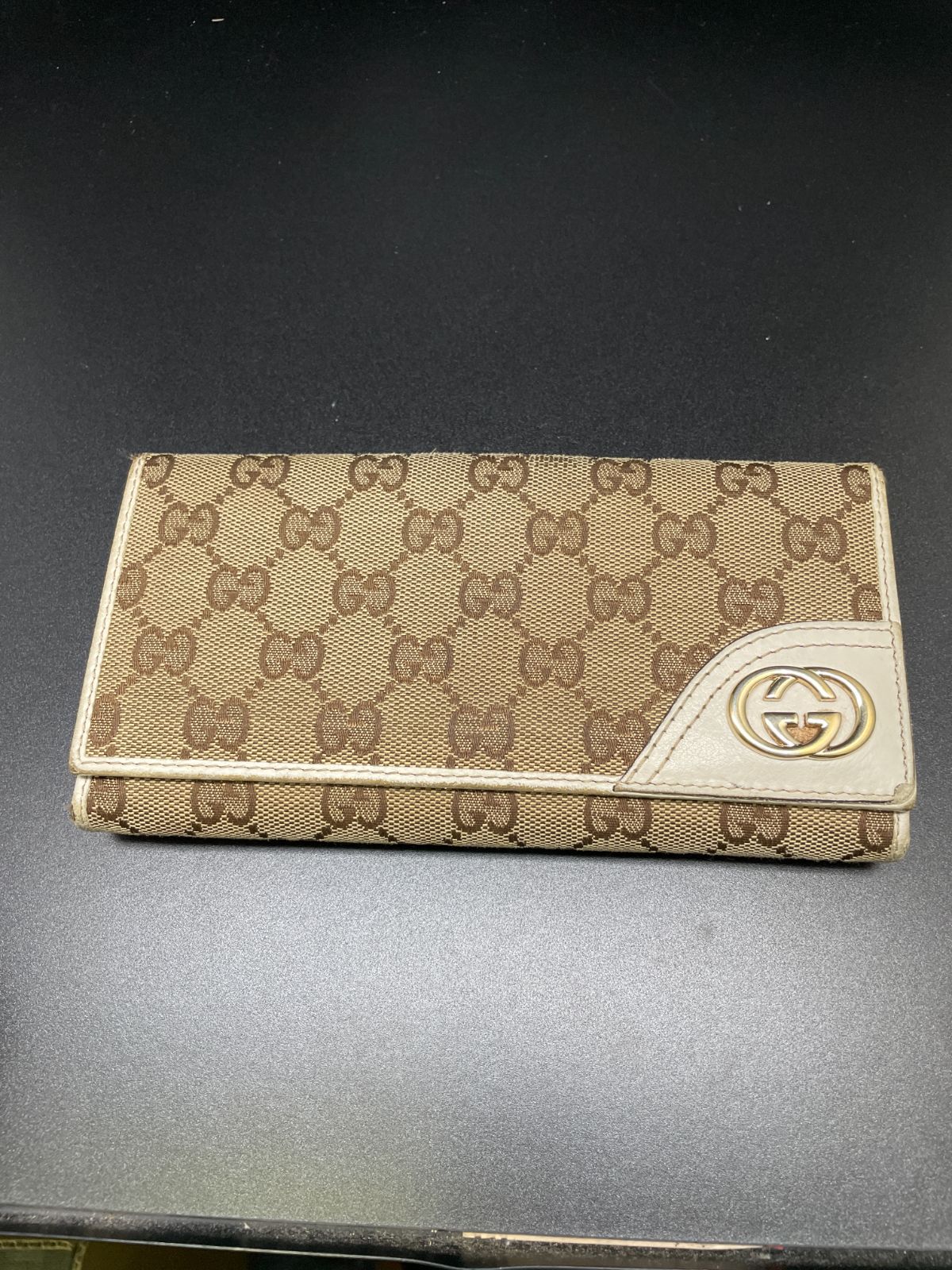 グッチ GGキャンバス 長財布 B26032133 - メルカリ