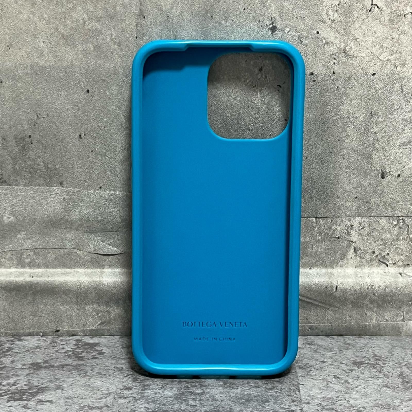 ボッテガヴェネタ イントレチャート iPhoneケース ブルー Bランク