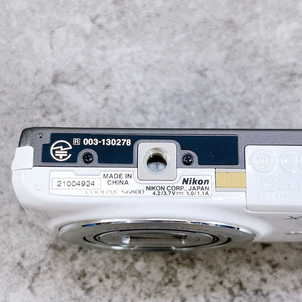 H-1178 Nikon COOLPIX S6800 ホワイト 動作品 12倍光学ズーム
