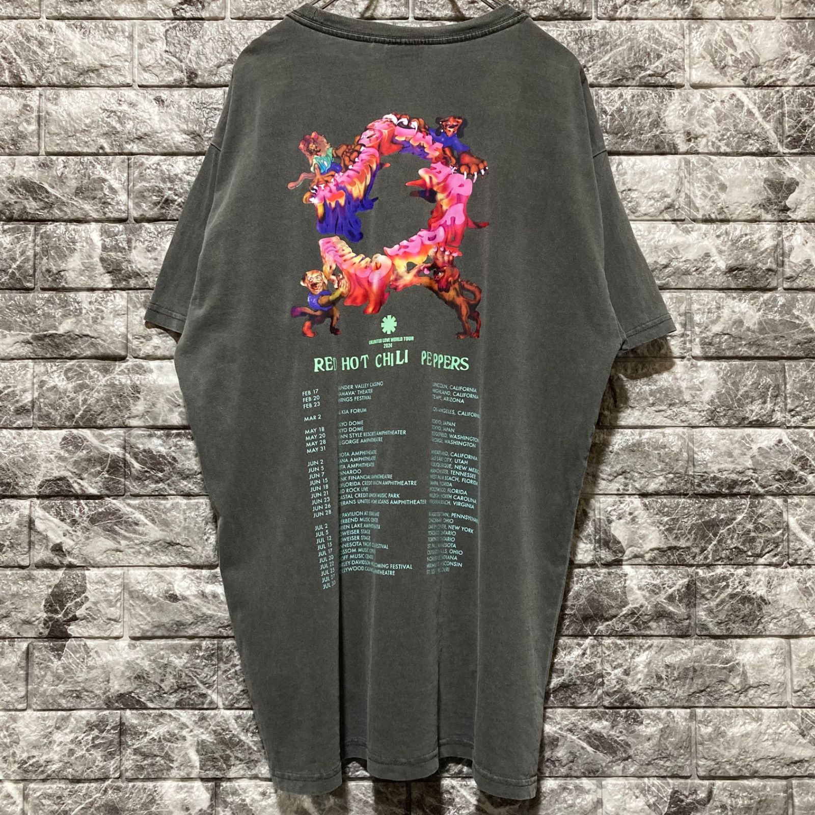 RED HOT CHILI PEPPERS Tシャツ 2024 ツアー XL - メルカリ
