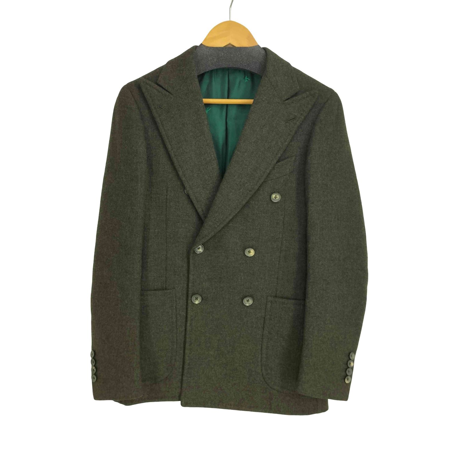 イザイア ISAIA カシミヤ混ウールダブルブレストテーラードジャケット 