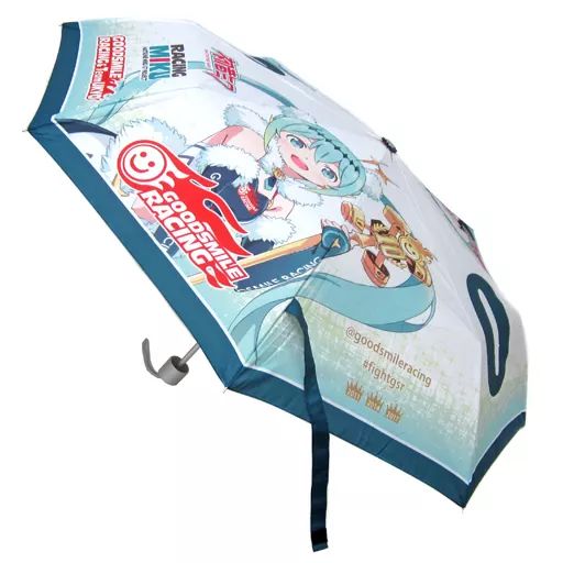 【中古】傘・パラソル 初音ミク #0レプリカ折りたたみパラソル(折りたたみ傘) 「VOCALOID」 グッドスマイルレーシング figma特典付き2018年個人スポンサー特典