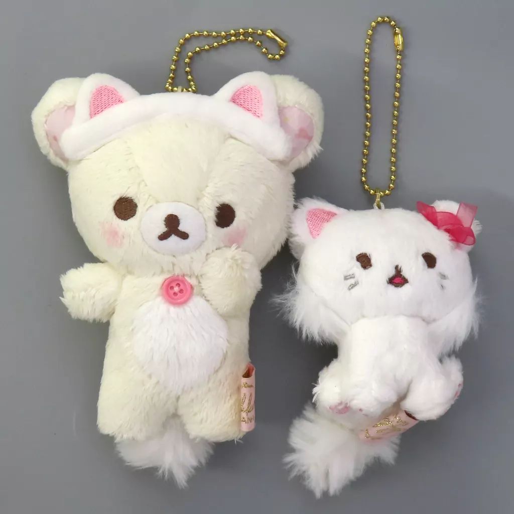 【リラックマストア限定激レア】コリラックマ　ぶらさげぬいぐるみセット　子ネコ単品 中古】キーホルダー コリラックマ＆子ネコ 鏡の中のコリラックマ