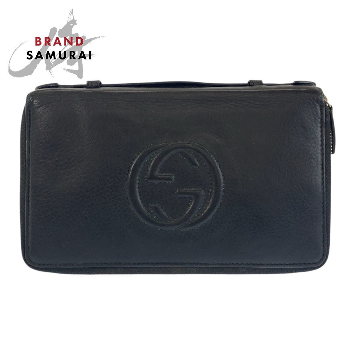 美品 グッチ ソーホ 長財布 コインケース 小銭入れ ゴールド GUCCI 