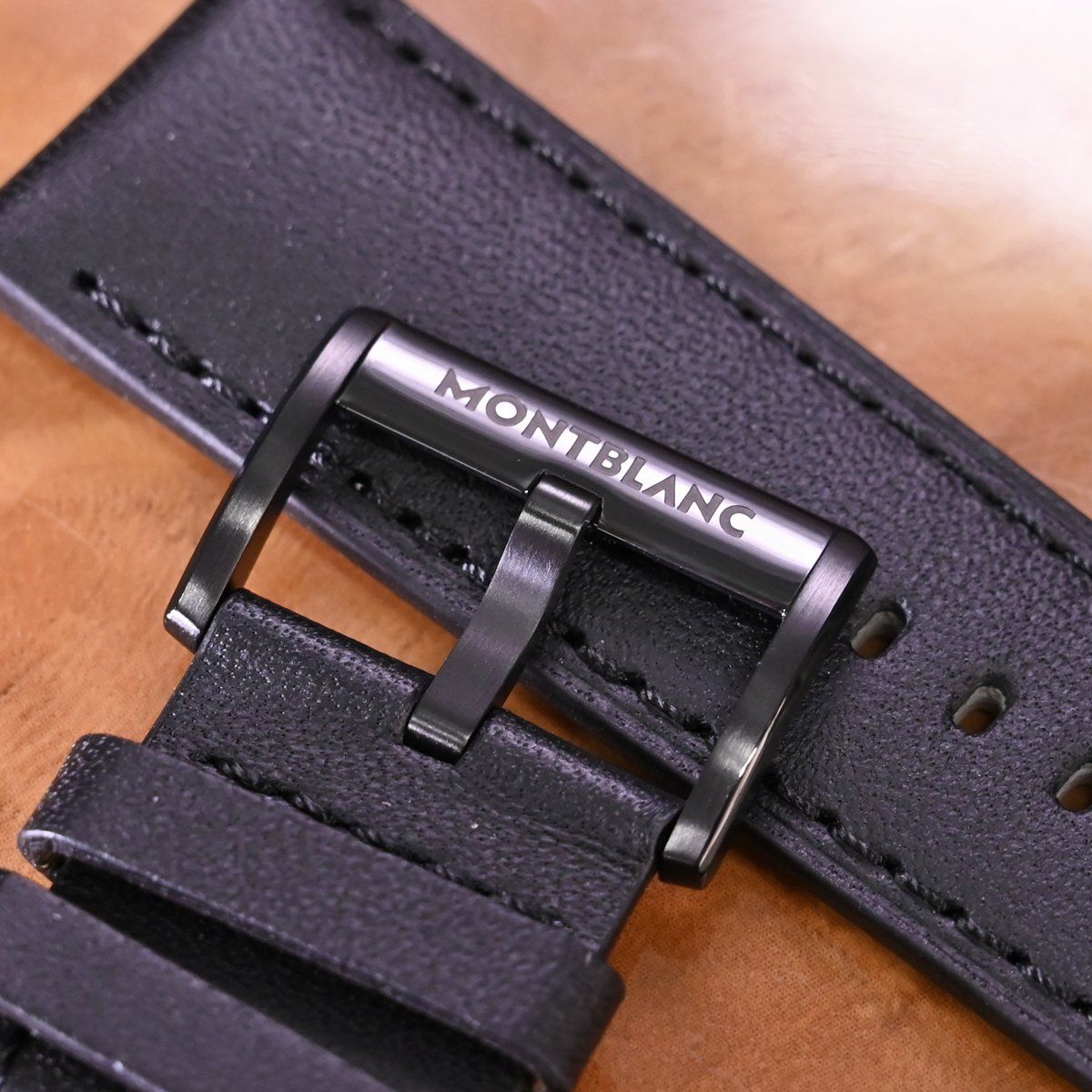 本物 新品 モンブラン 純正品 レザーベルト 尾錠 2点セット 22mm幅