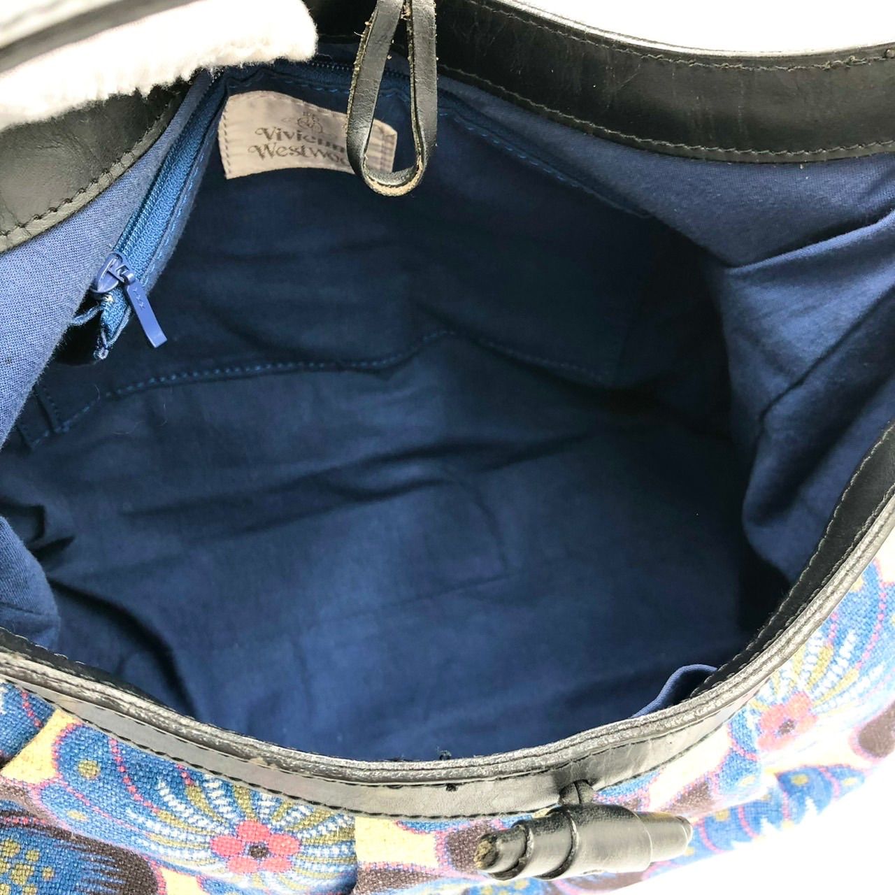 バッグ Vivienne Westwood ヴィヴィアン ハンドバッグ 花柄 ブルー