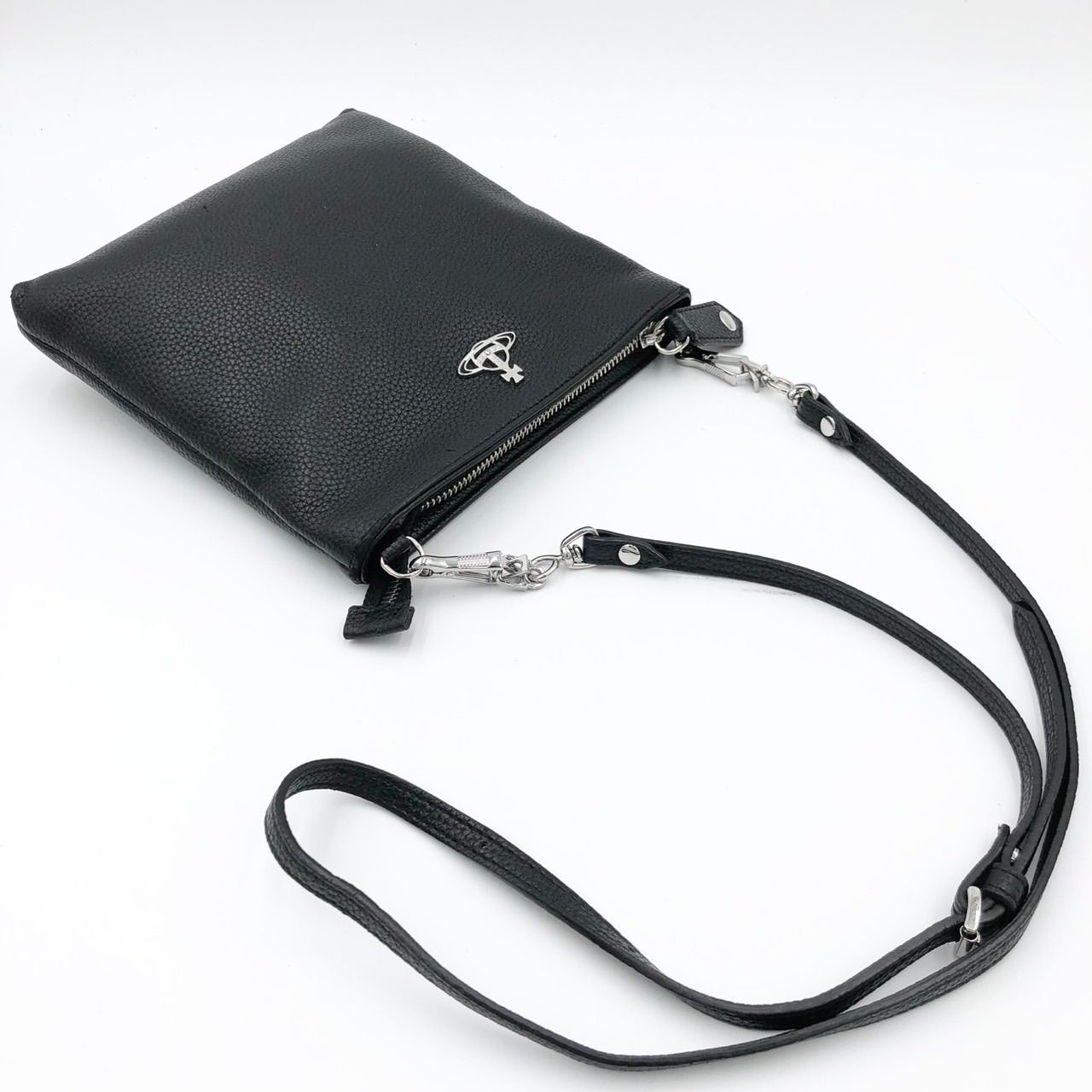 Vivienne Westwood ヴィヴィアン ショルダーバッグ レザー 黒 オーブ 