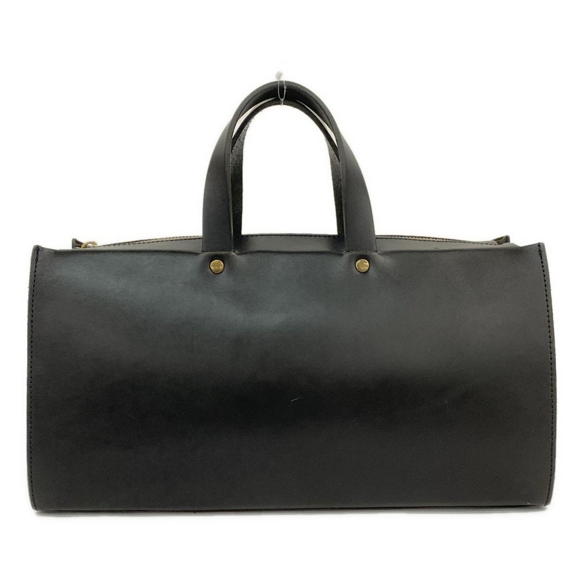TIDEWAY ブラックレザーハンドバッグ