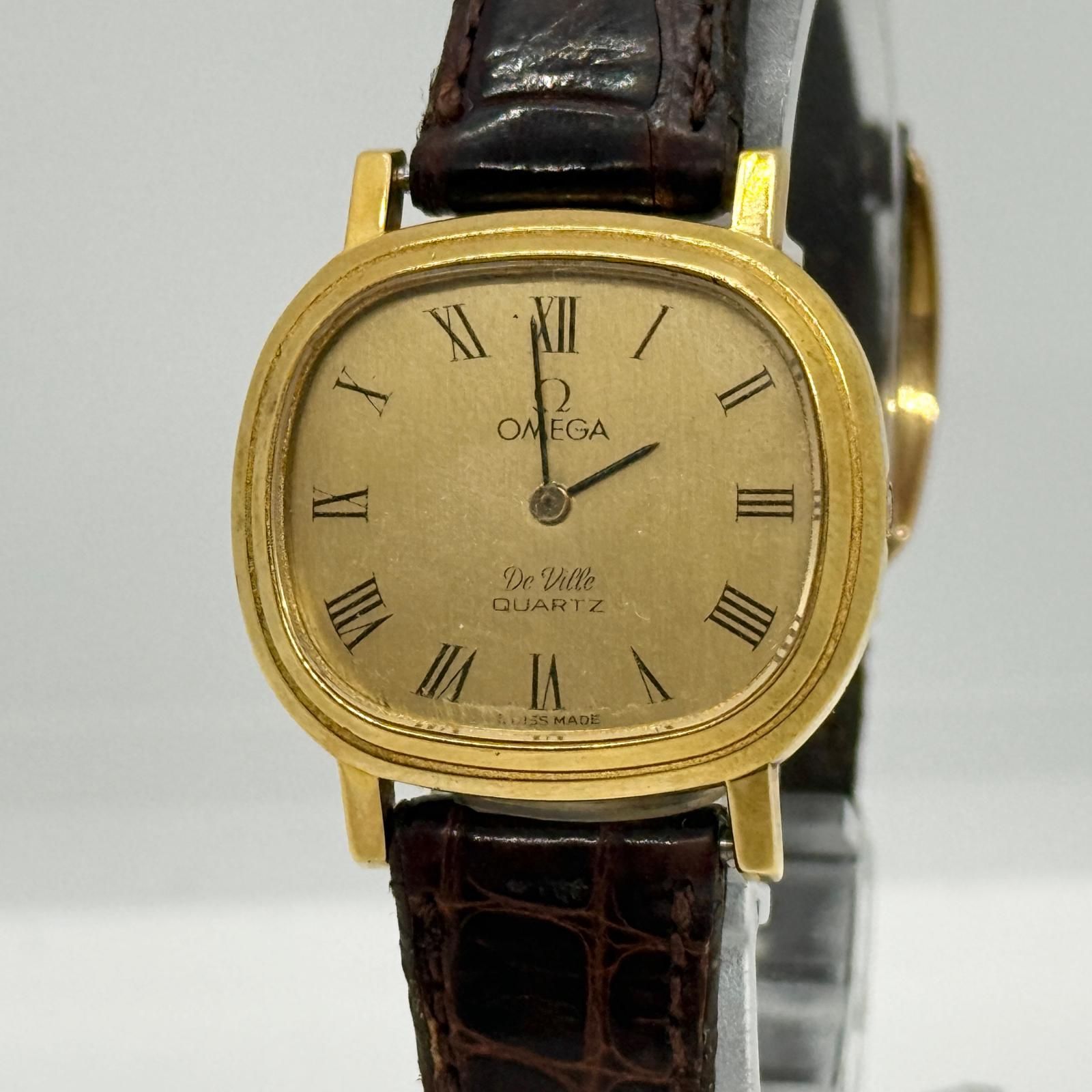 OMEGA De Ville ゴールドクォーツ腕時計 公式代理店 【新品電池交換済】訳あり OMEGA オメガ De Ville デビル
