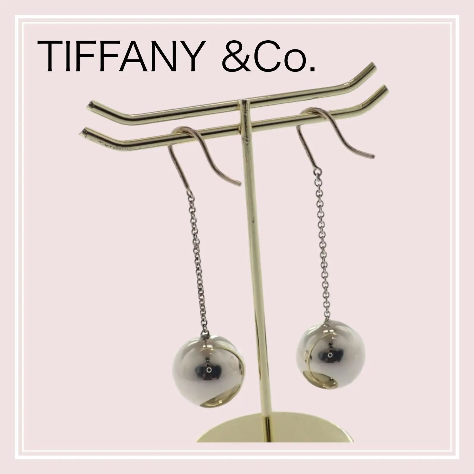 TIFFANY&Co.】ハードウェア ボール フック ピアス シルバー925 