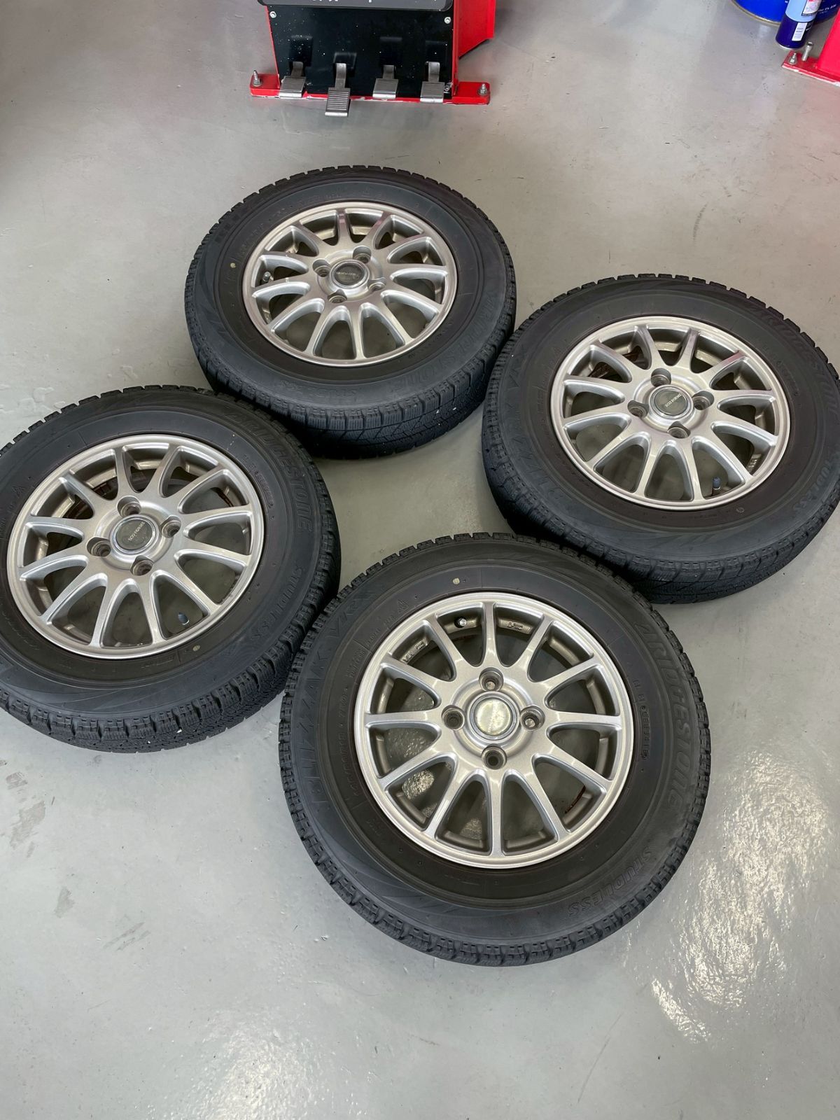 ECO FORME アルミホイール 13インチ/中古BRIDGESTONEスタッドレス 