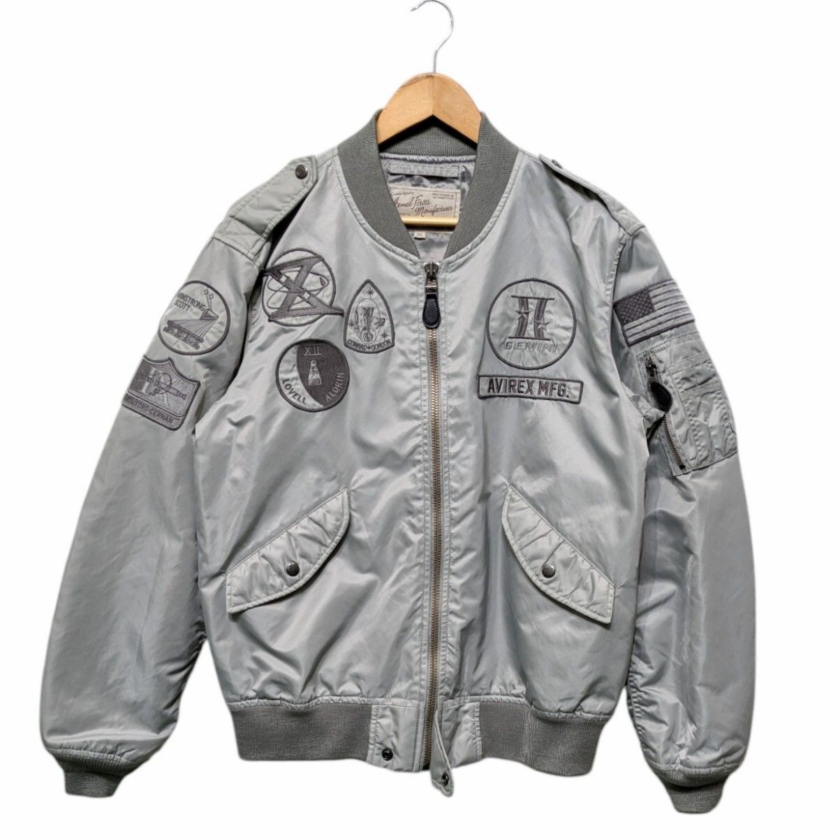 希少2XL☆AVIREX 70周年 L-2B フライトジャケット シルバーグレー