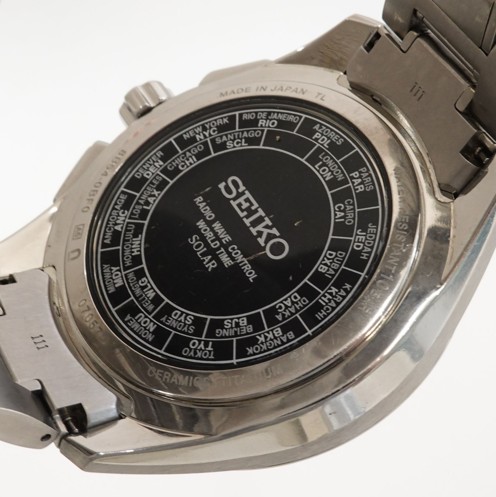 SEIKO セイコー ブライツ ワールドタイム ソーラー電波時計 8B54-0BF0 