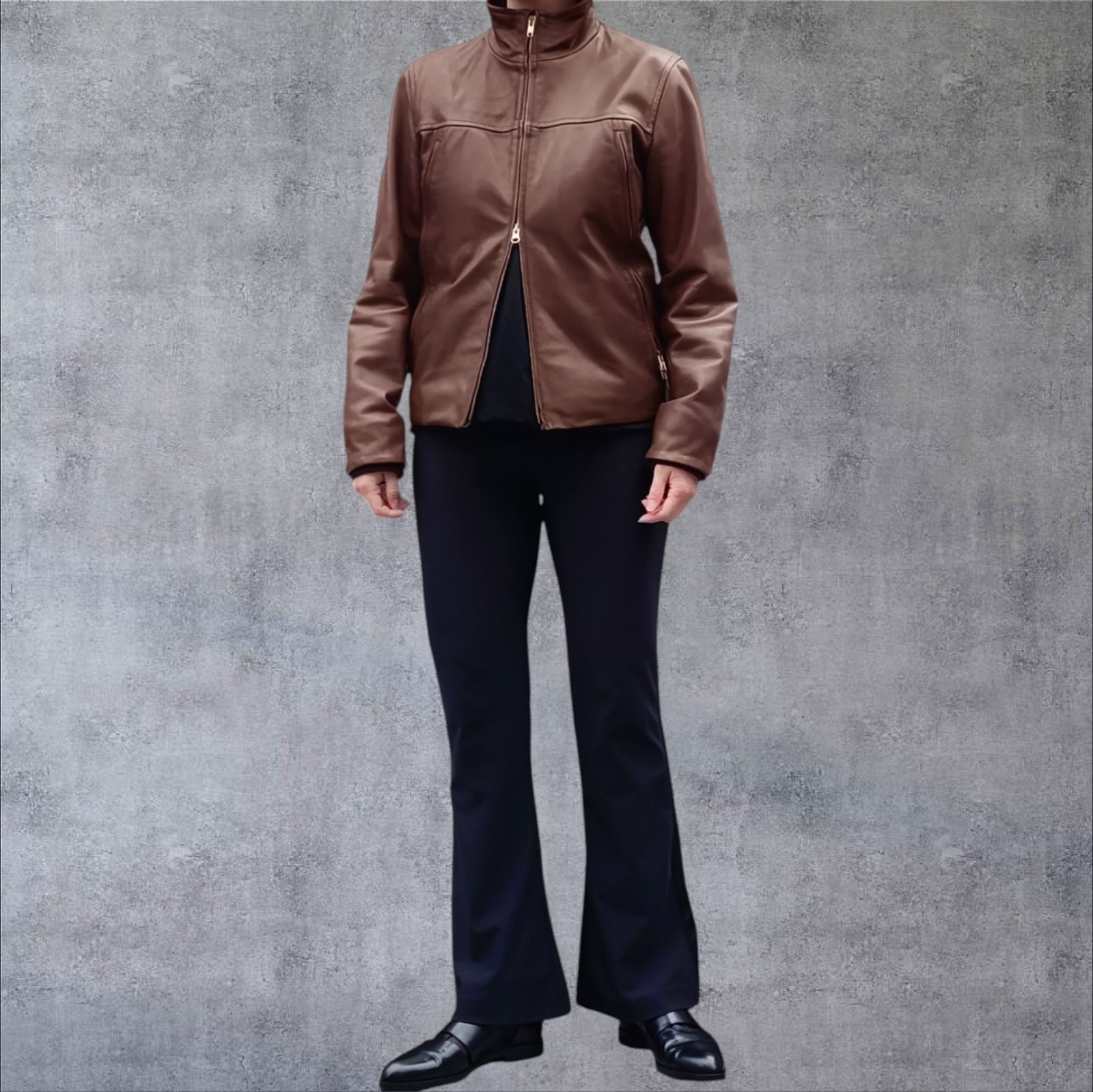 TABLOID NEWS 00s 8-Shape Double Zip Goat Leather Single Riders 