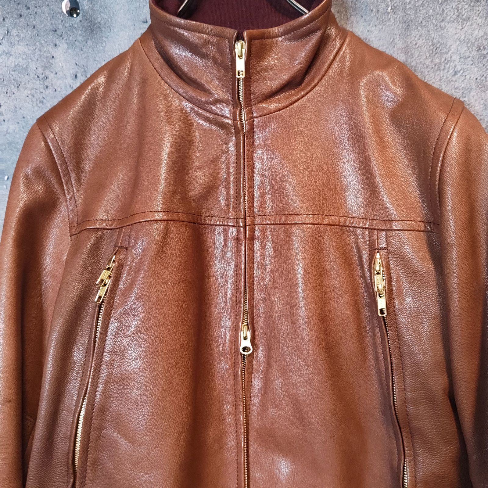 TABLOID NEWS 00s 8-Shape Double Zip Goat Leather Single Riders 