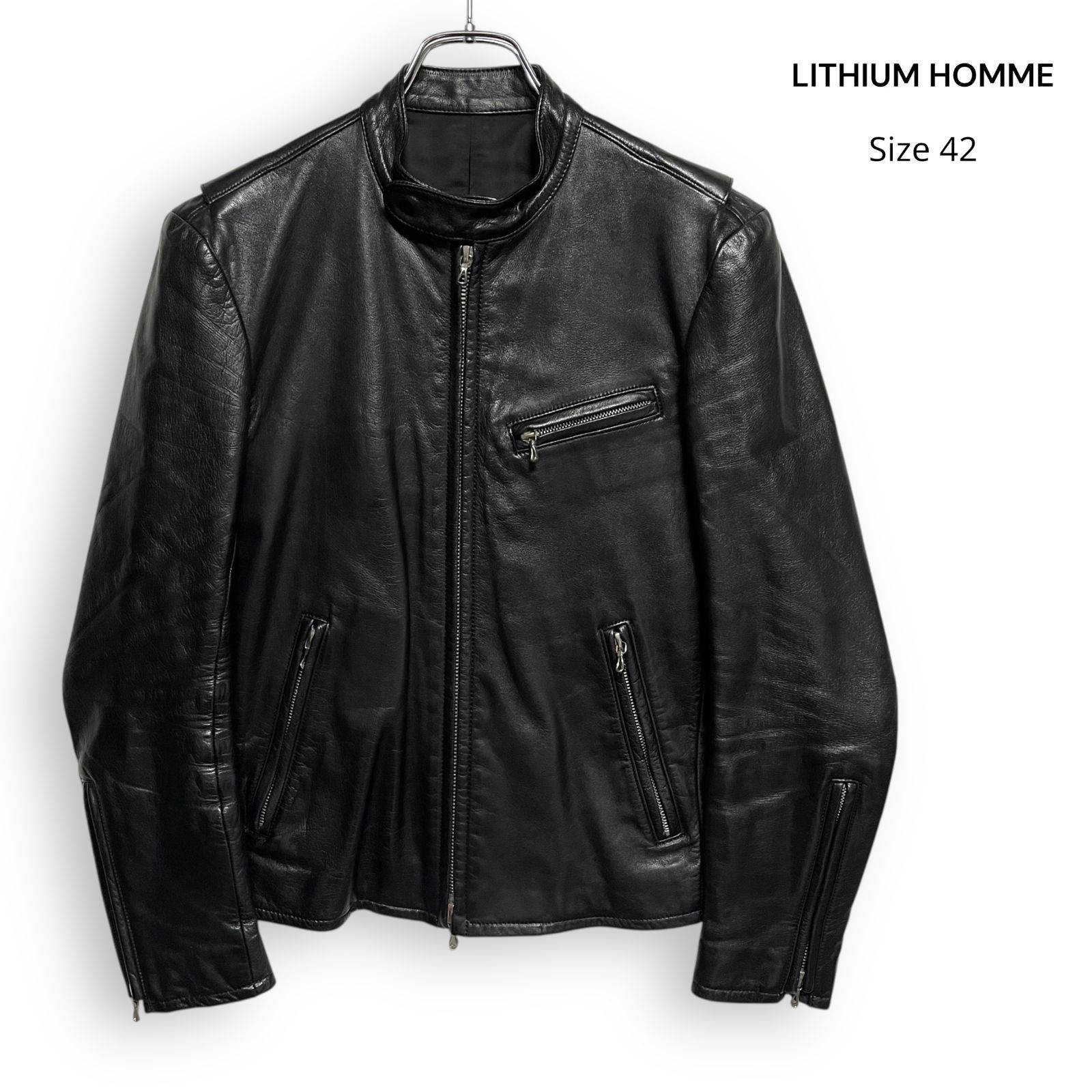 M2686/ LITHIUM HOMME リチウムオム シングル レザー ジャケット 