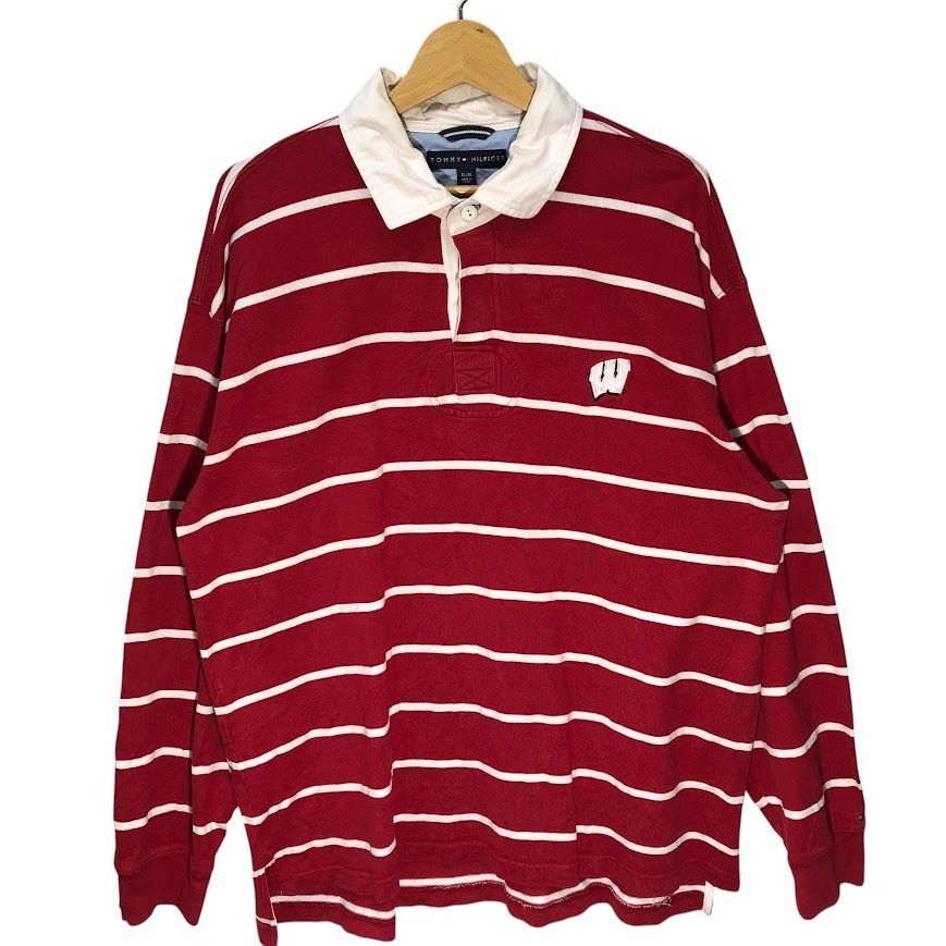 TOMMY HILFIGER /トミーヒルフィガー ウィスコンシン大学 ラガーシャツ 