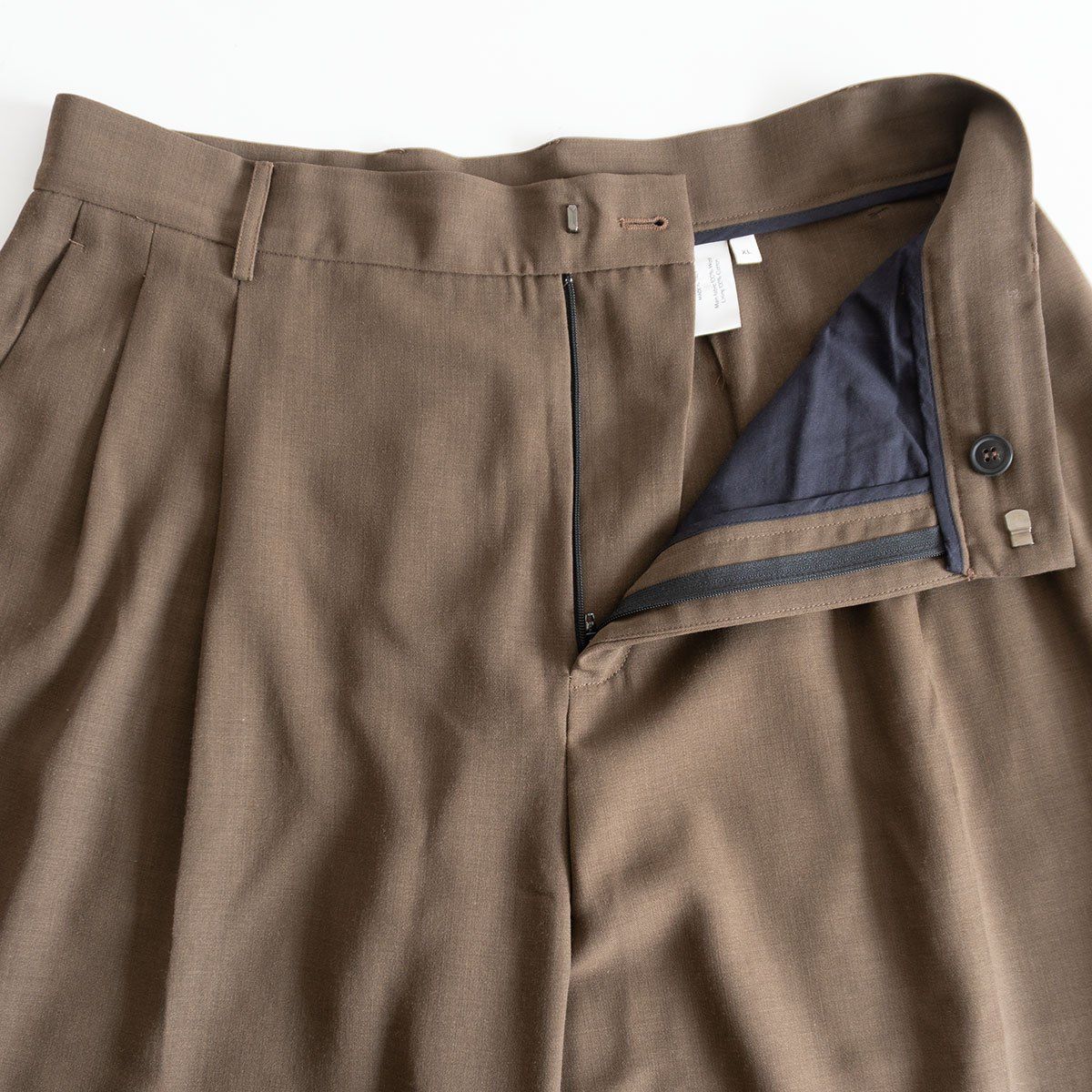 極美品】CRISTASEYA【Pleated trousers】XL ウール スラックスパンツ