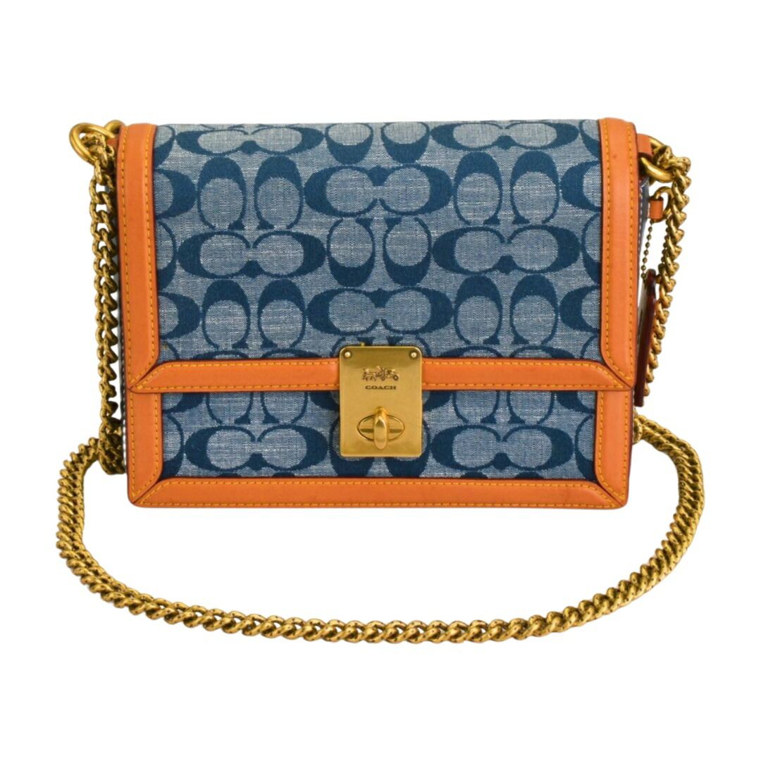 コーチ COACH ハットン シグネチャー 3690 ショルダーバッグ チェーン 