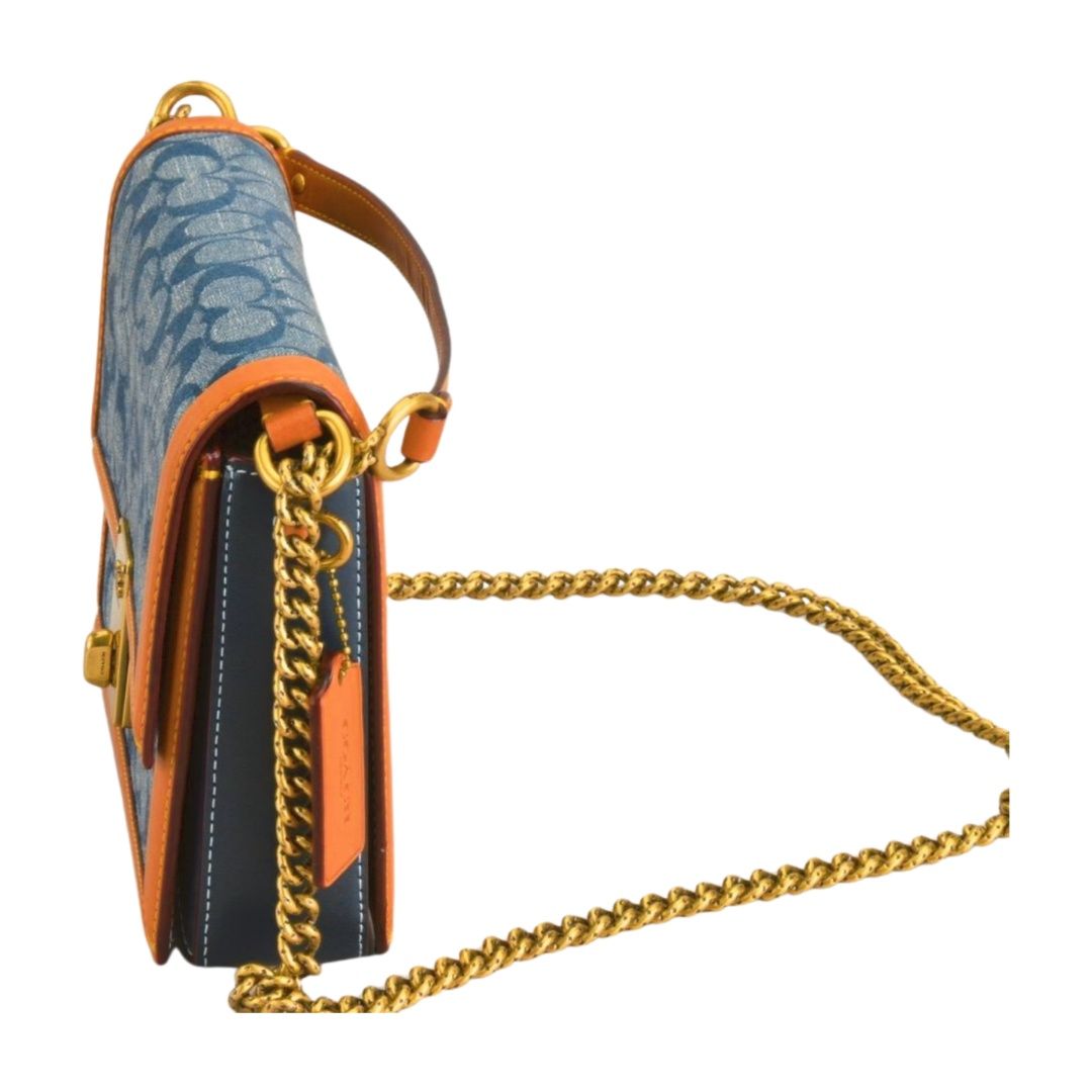 コーチ COACH ハットン シグネチャー 3690 ショルダーバッグ チェーン 