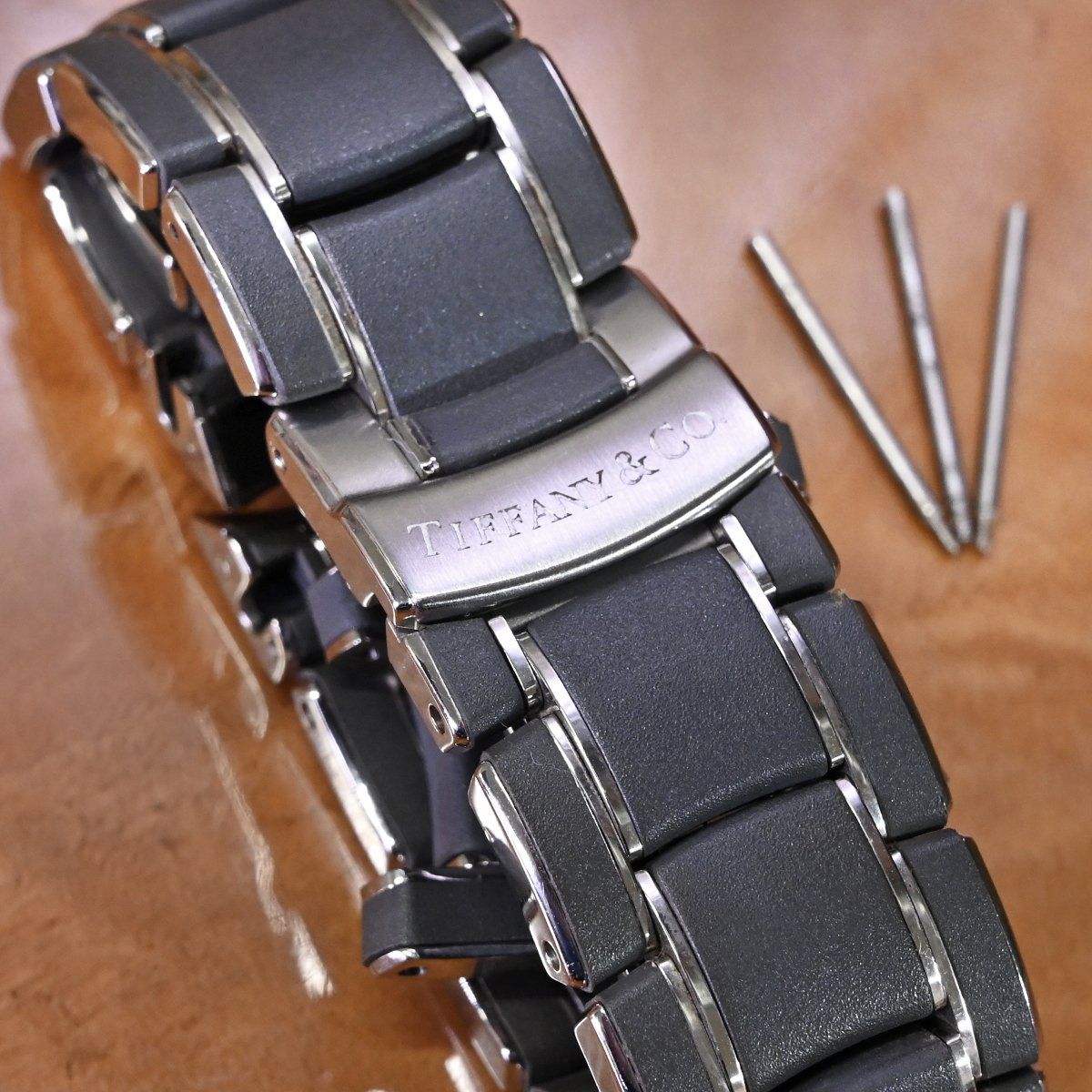 本物 超美品 ティファニー 純正品 マークT-57 コンビブレスレット 19mm 