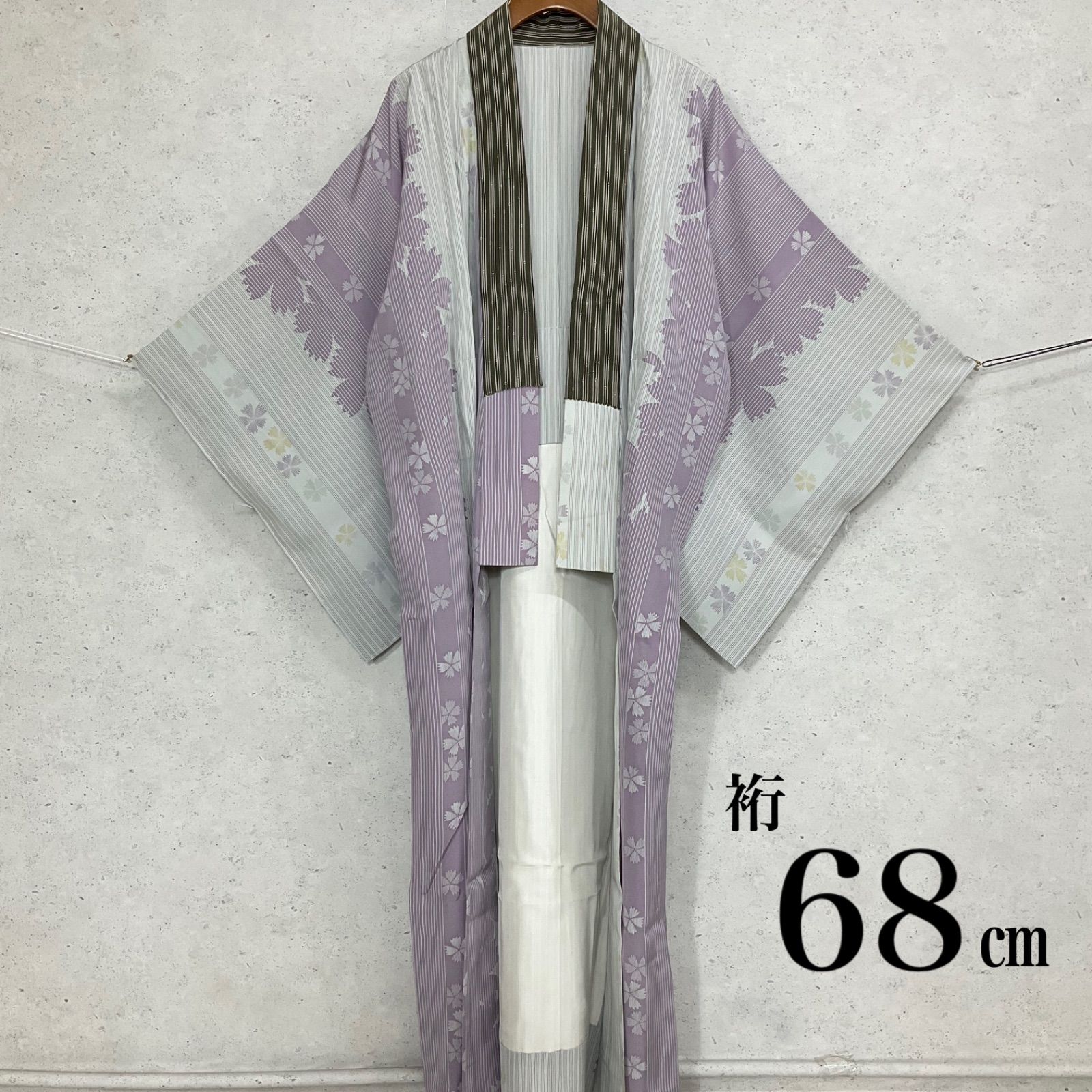 MSR007C1□シルバー 長襦袢 袖無双 居敷当て付き 正絹 銀座もとじ た 