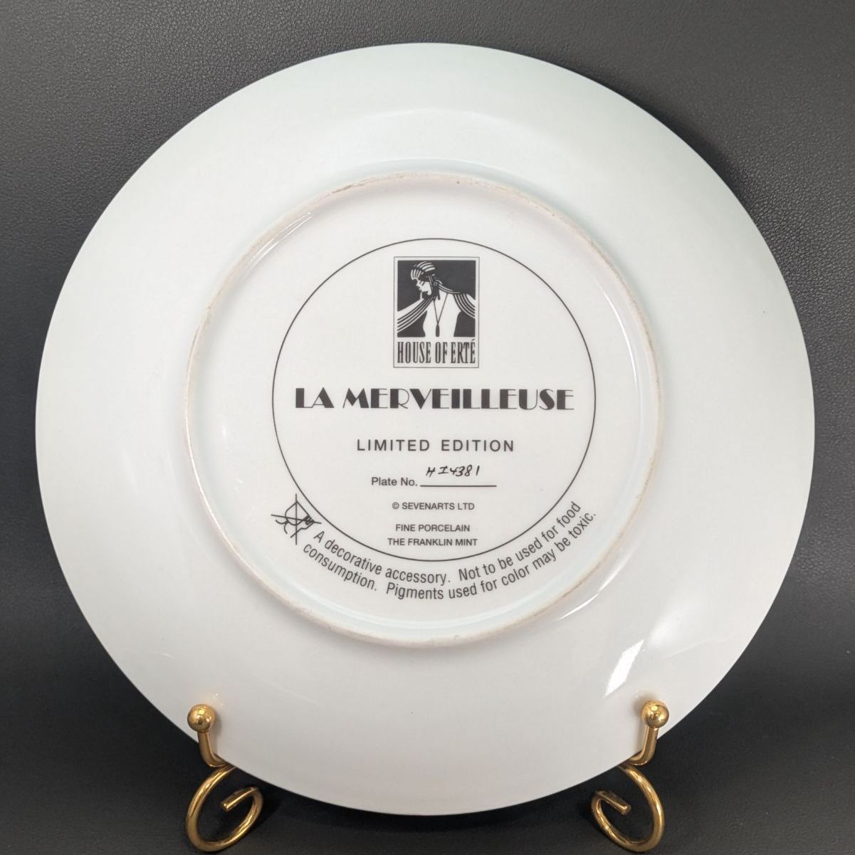エルテ フランクリンミント アールデコ LA MERVEILLEUSE プレート Erte
