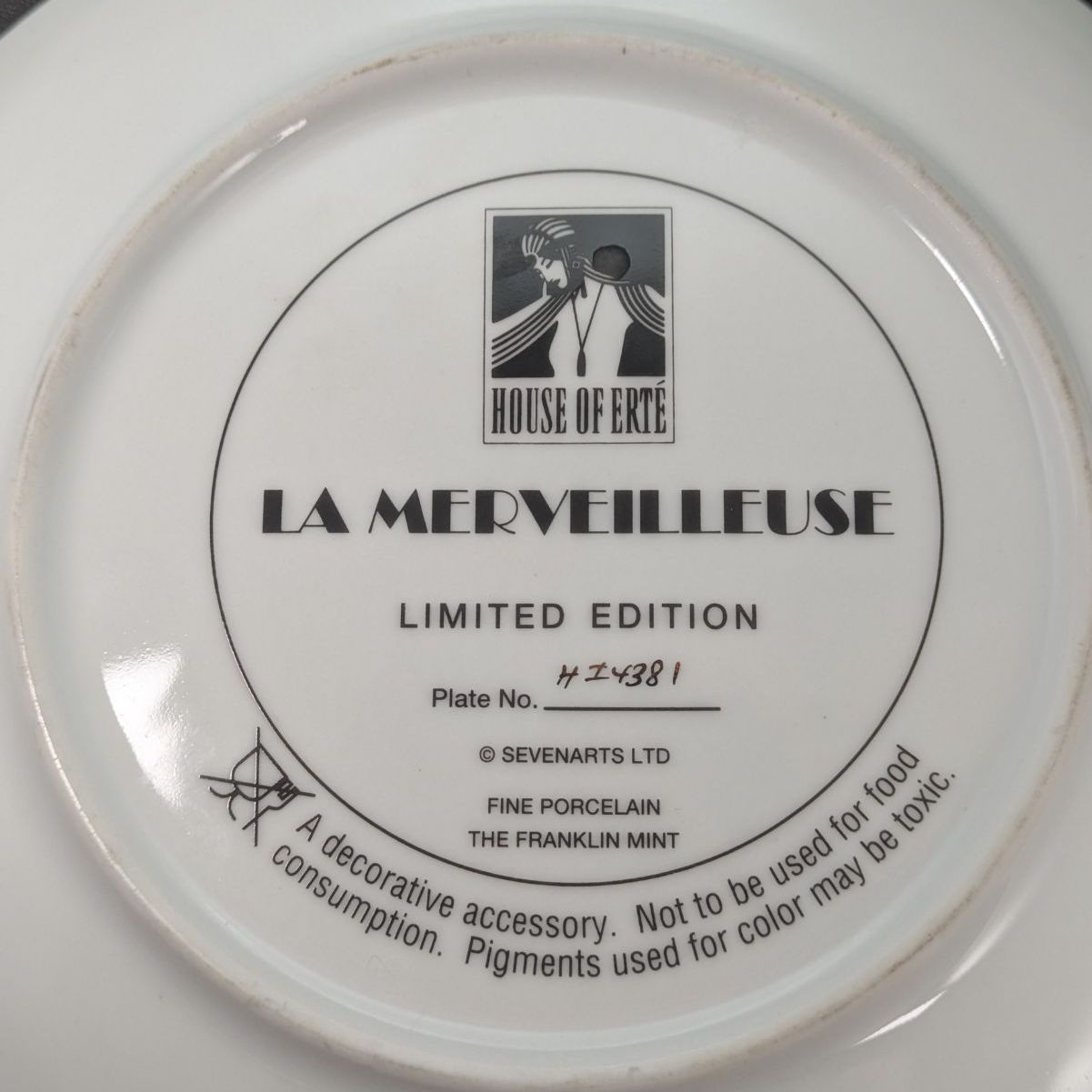 エルテ フランクリンミント アールデコ LA MERVEILLEUSE プレート Erte