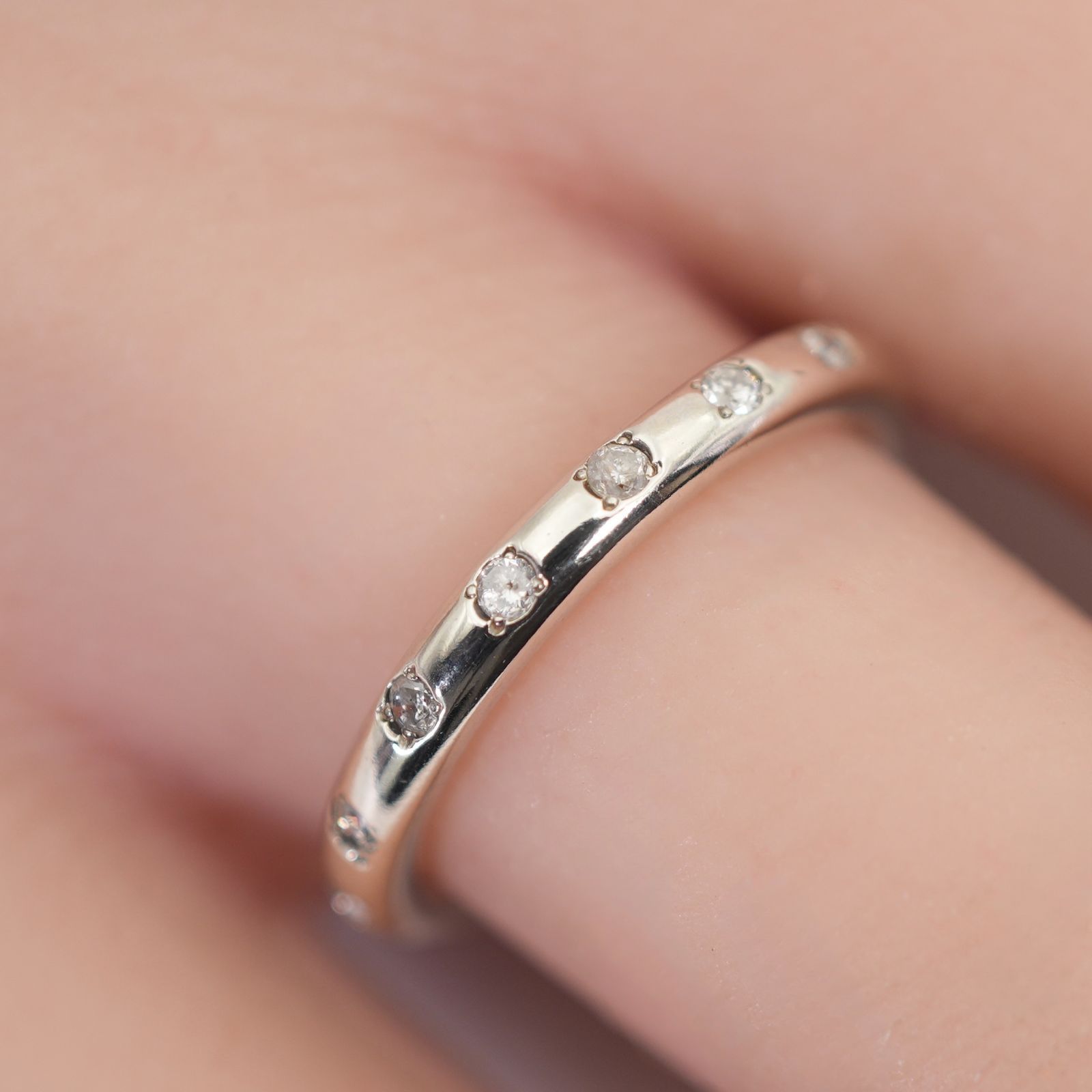 アガット Pt200 0.11ct ダイヤモンド リング ドット/25-795 - メルカリ